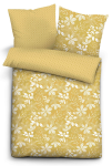 Obliečky Laurens, bavlna linon,žlté s kvetinami