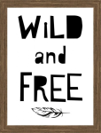 Rámovaný obraz Wild and free, 18x24 cm