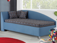 Rohová posteľ Andrew ľavá 90x200 cm, modrá