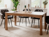 Rozkladací jedálenský stôl Boobang 160x90 cm, bambus