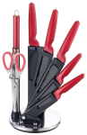 Sada nožov v stojane Michelino, červená (8 dielov)