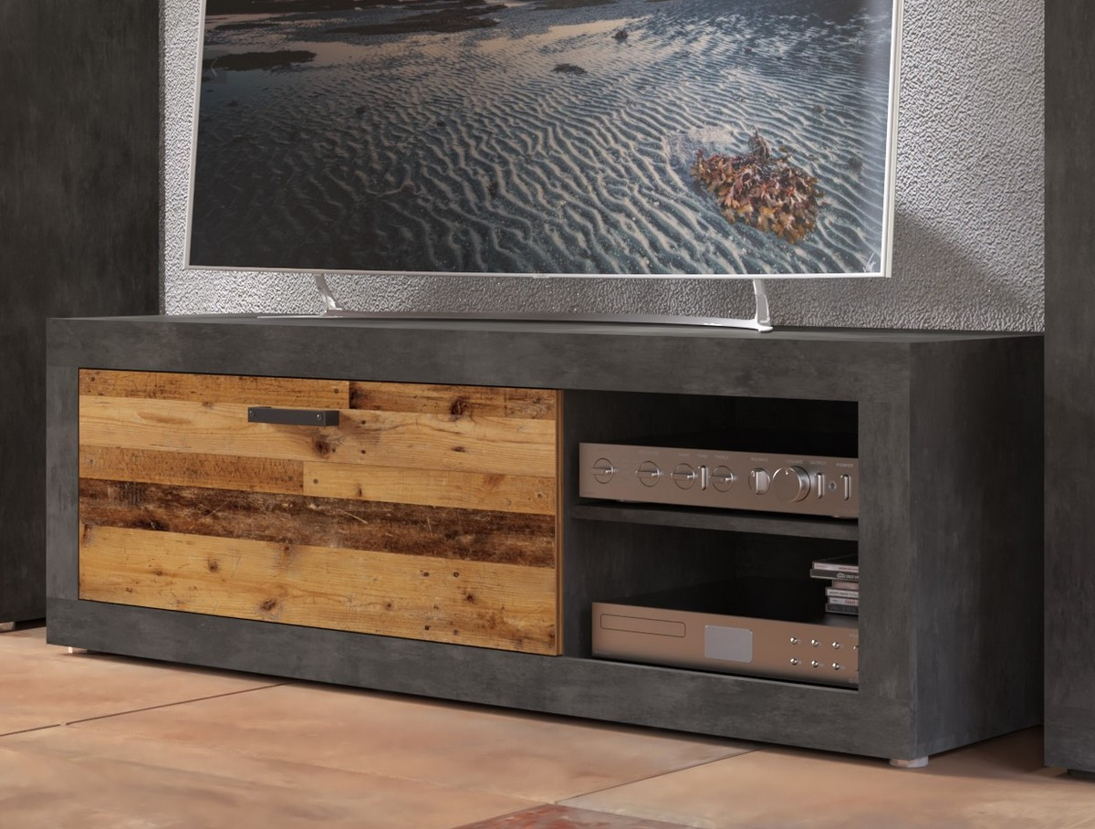 Tv skrinka kassel vintage optika kovu dreva topbyvanie sk