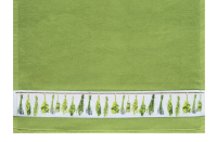 Vaflová kuchynská utierka 50x70 cm, byliny, machovo zelená