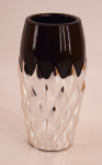 Váza oválny, plastický vzor, 20 cm