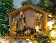 Vianočná dekorácia Betlém s figurkami, Drevo