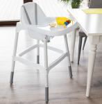 Vysoká detská stolička Dejan, biela/sivá