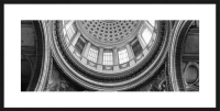 Zarámovaný obraz Panthéon de Paris 80x40 cm, čiernobiely