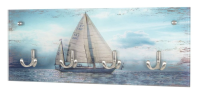 Závesný vešiakový panel Sailing, motív plachetnice