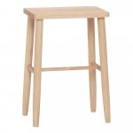 Barová stolička z dubového dreva Hübsch Folk, výška 72 cm