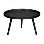 Béžovo-čierny konferenčný stolík WOOOD Mesa, ø 60 cm