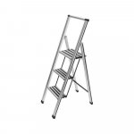 Biele skladacie schodíky Wenko Ladder, 153 cm