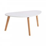 Biely konferenčný stolík loomi.design Skandinavian, dĺžka 120 cm