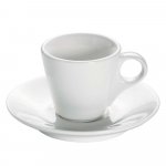 Biely porcelánový hrnček s tanierikom Maxwell & Williams Basic Espresso, 70 ml