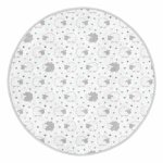 Biely/svetlosivý detský koberec ø 80 cm Comfort – Mila Home