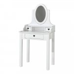 Biely toaletný stolík Vipack Amori, výška 136 cm