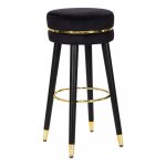 Čierna barová stolička Mauro Ferretti Paris Nero/Gold