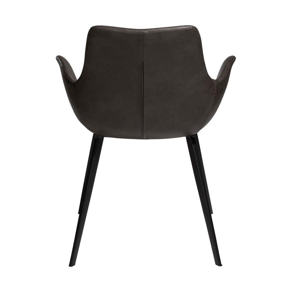Čierna koženková jedálenská stolička s opierkami DAN-FORM Denmark Hype