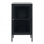 Čierna vitrína Unique Furniture Carmel, výška 85 cm