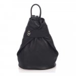 Čierny kožený batoh Lisa Minardi Narni