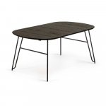 Čierny rozkladací jedálenský stôl Kave Home Norfort, 140 x 90 cm