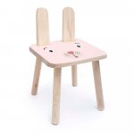 Detská stolička z masívnej borovice Little Nice Things Bunny