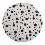 Detský čierno-sivý koberec Bloomingville Mini Dots, ⌀ 80 cm