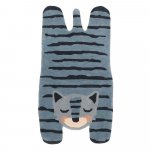 Detský ľanový koberec Nattiot Blue Tigger, 65 x 125 cm