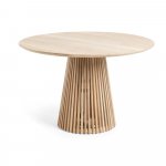 Jedálenský stôl z teakového dreva Kave Home Irune, ø 120 cm