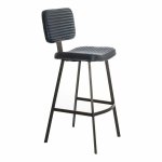 Khaki kožená barová stolička 103 cm Masana - Light & Living