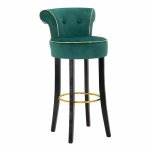 Krémová zamatová barová stolička 96 cm Luxy – Mauro Ferretti