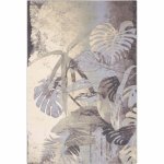Krémovo-sivý vlnený koberec 160x240 cm Plants – Agnella