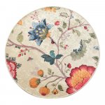 Kvetinovej kúpeľňovej predložky Chilai Circle Vintage, ø 100 cm