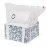 Modrý vakuový úložný box na oblečenie Compactor Signature Vicky 3D Vacuum Bag, 125 l
