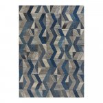 Modrý vlnený koberec Flair Rugs Asher, 120 x 170 cm