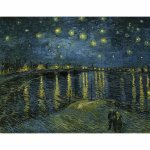 Obraz - 50x40 cm reprodukcia The Starry Night, Vincent van Gogh – Fedkolor