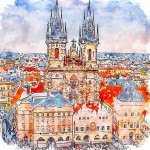 Obraz 90x90 cm Prague – Fedkolor