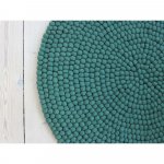 Orechovohnedý guľôčkový vlnený koberec Wooldot Ball rugs, ⌀ 90 cm