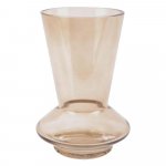 Pieskovohnedá sklenená váza PT LIVING Glow, výška 17,5 cm