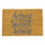 Rohožka z prírodného kokosového vlákna Artsy Doormats Home Sweet Home Grey, 40 x 60 cm