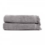 Sada 2 antracitovosivých uterákov zo 100% bavlny Bonami, 50 × 90 cm