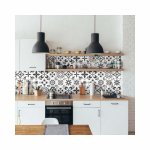 Sada 24 nástenných samolepiek Ambiance Wall Decal Cement Tiles Azulejos Erico, 15 × 15 cm