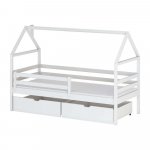 Sivá domčeková detská posteľ s úložným priestorom 90x190 cm Aron - Lano Meble