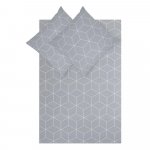 Sivé bavlnené obliečky na dvojlôžko by46 Lynn, 200 x 200 cm