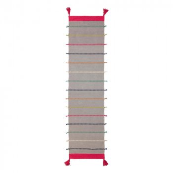 Sivý bavlnený koberec Flair Rugs Nahla, 60 x 200 cm