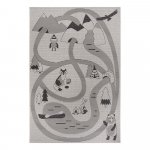 Sivý detský koberec Ragami Animals, 200 x 290 cm