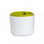 Sivý samozavlažovací kvetináč Plastia Berberis, 55 cm
