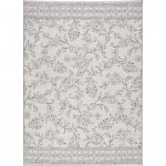 Sivý vonkajší koberec Universal Weave Floral, 155 x 230 cm
