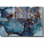 Sklenený obraz 70x50 cm Dark Marble - Wallity