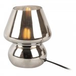 Tmavohnedá sklenená stolová lampa Leitmotiv Glass, výška 18 cm
