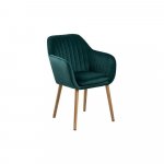 Tmavosivá jedálenská stolička s dreveným podnožím loomi.design Emilia